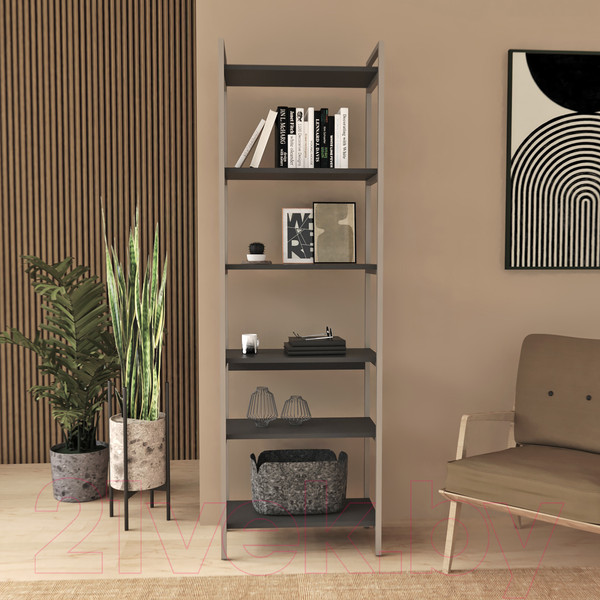 Изображение товара Стеллаж Crafto Симпл Лофт 11 60x32x190 (латте/графит)