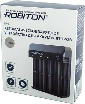 Изображение товара Зарядное устройство для аккумуляторов Robiton Li-4 / БЛ17519