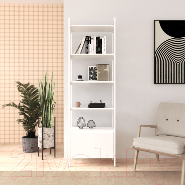 Изображение товара Стеллаж Crafto Бонд Мини Лофт 01 60x32x190 (белый)