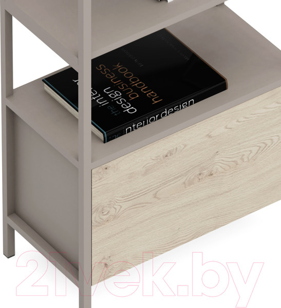 Изображение товара Стеллаж Crafto Бонд Мини Лофт 06 60x32x190 (латте каштан)