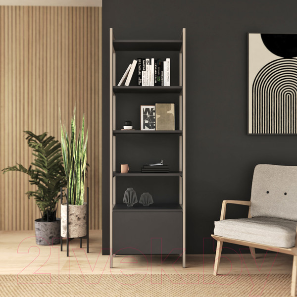 Изображение товара Стеллаж Crafto Бонд Мини Лофт 07 60x32x190 (латте графит)