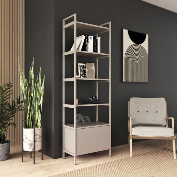 Изображение товара Стеллаж Crafto Бонд Мини Лофт 08 60x32x190 (латте)