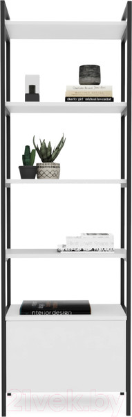 Изображение товара Стеллаж Crafto Бонд Мини Лофт 10 60x32x190 (черный белый)