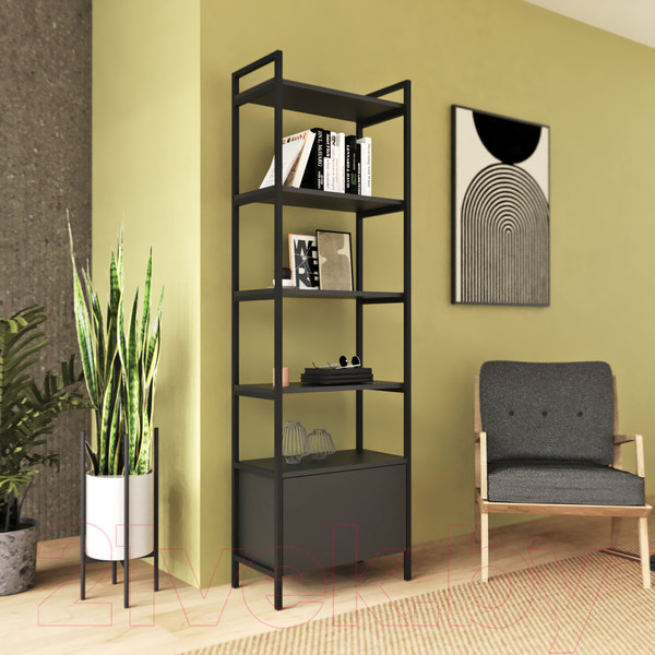 Изображение товара Стеллаж Crafto Бонд Мини Лофт 11 60x32x190 (графит)