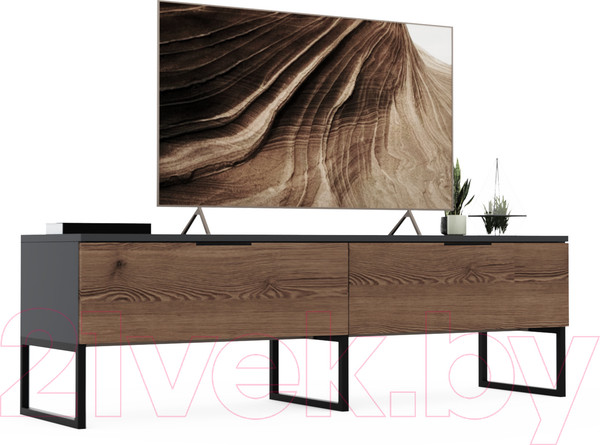 Изображение товара Тумба Crafto Рокки 03 150x38x47 (вишня/графит)