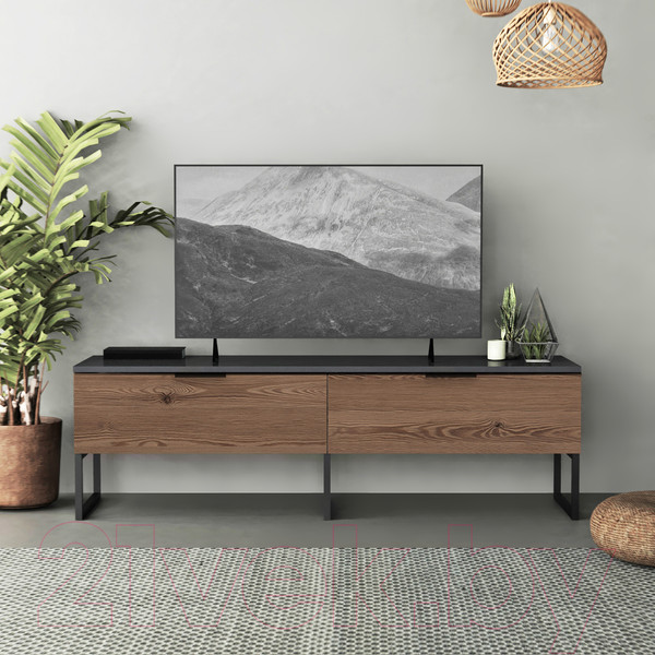 Изображение товара Тумба Crafto Рокки 03 150x38x47 (вишня/графит)