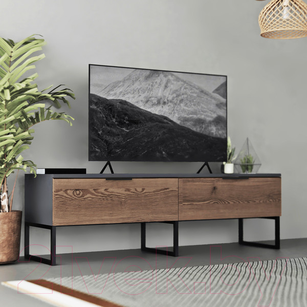 Изображение товара Тумба Crafto Рокки 03 150x38x47 (вишня/графит)