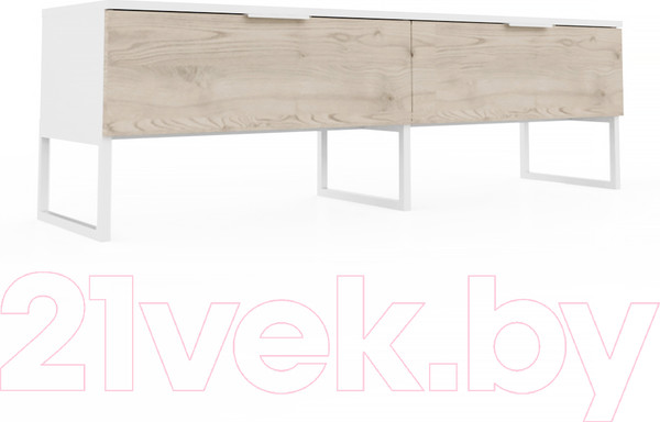 Изображение товара Тумба Crafto Рокки 04 150x38x47 (белый/каштан)