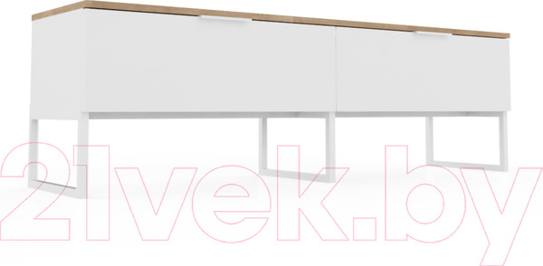 Изображение товара Тумба Crafto Рокки 05 150x38x47 (белый/дуб)