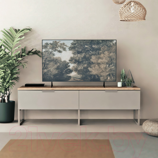 Изображение товара Тумба Crafto Рокки 07 150x38x47 (дуб/латте)