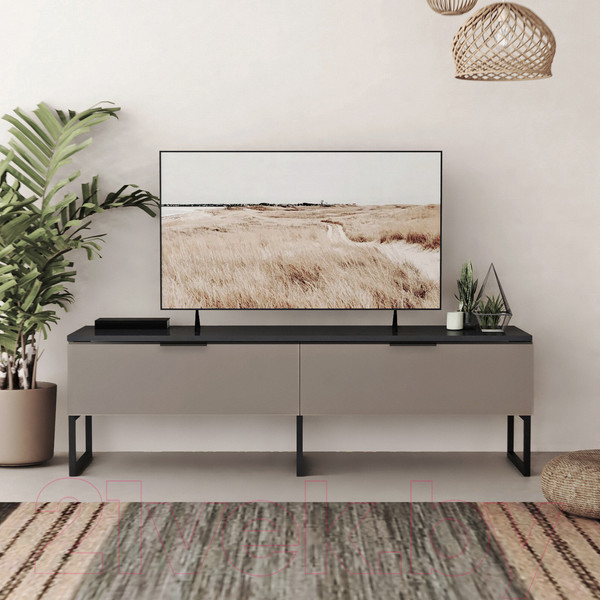 Изображение товара Тумба Crafto Рокки 08 150x38x47 (латте/графит)