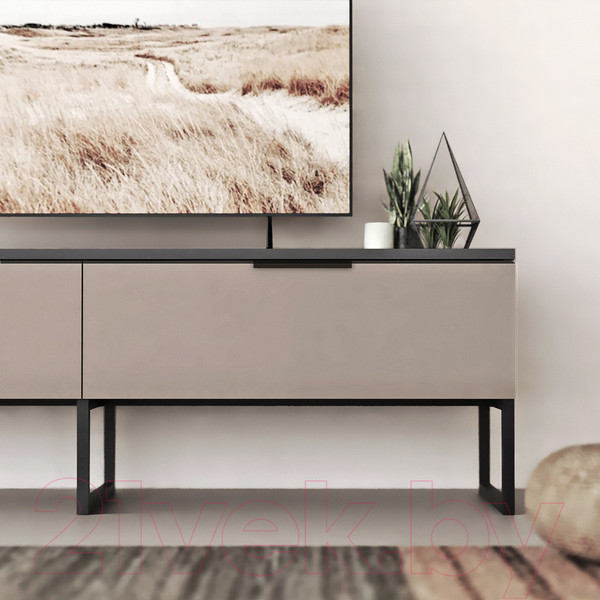 Изображение товара Тумба Crafto Рокки 08 150x38x47 (латте/графит)