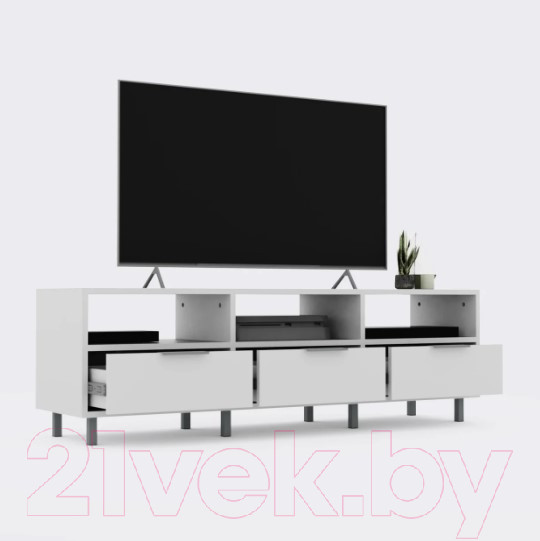 Изображение товара Тумба Crafto Агата 02 150x38x47 (белый/дуб)