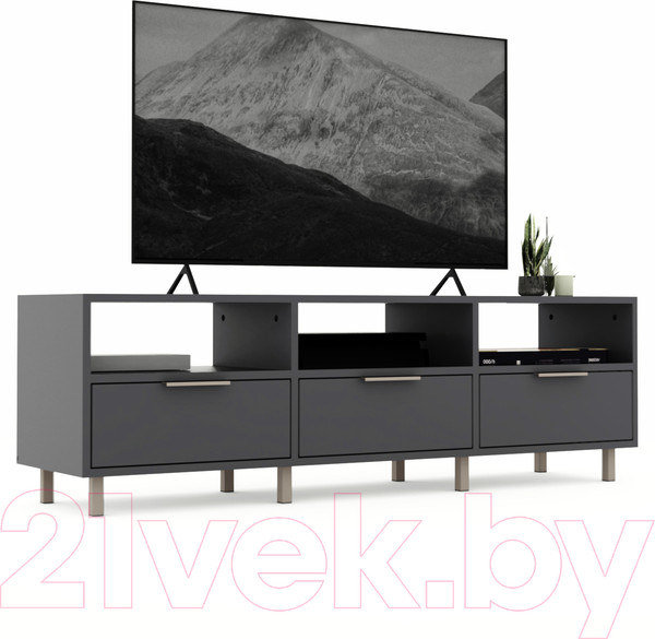 Изображение товара Тумба Crafto Агата 04 150x38x47 (графит/латте)