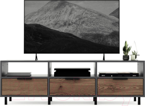 Изображение товара Тумба Crafto Агата 06 150x38x47 (графит вишня)