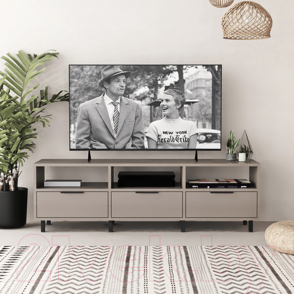 Изображение товара Тумба Crafto Агата 07 150x38x47 (латте/черный)