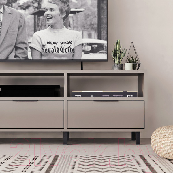 Изображение товара Тумба Crafto Агата 07 150x38x47 (латте/черный)