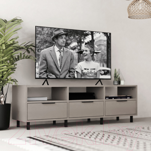 Изображение товара Тумба Crafto Агата 07 150x38x47 (латте/черный)