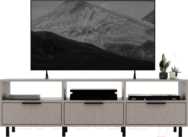 Изображение товара Тумба Crafto Агата 07 150x38x47 (латте/черный)