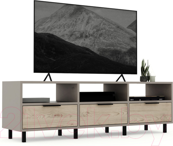 Изображение товара Тумба Crafto Агата 08 150x38x47 (латте/каштан)