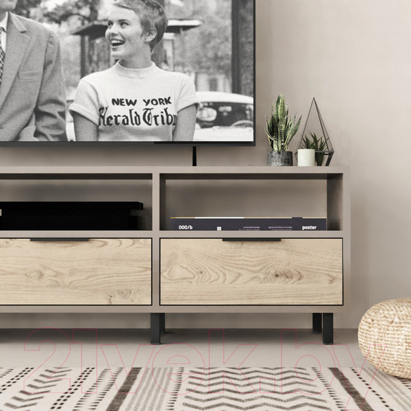 Изображение товара Тумба Crafto Агата 08 150x38x47 (латте/каштан)