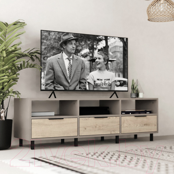 Изображение товара Тумба Crafto Агата 08 150x38x47 (латте/каштан)