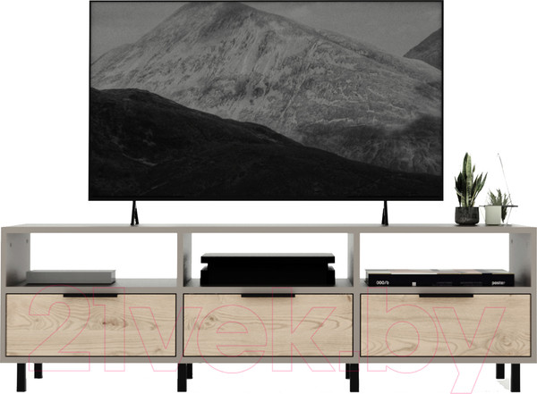 Изображение товара Тумба Crafto Агата 08 150x38x47 (латте/каштан)