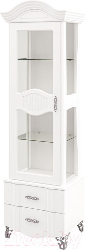 Изображение товара Шкаф с витриной Мебель-Неман София МН-025-20 (белый глянец)