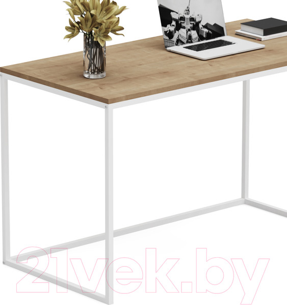 Изображение товара Письменный стол Crafto Вествуд Лофт 04 120x60x75 (белый/дуб)