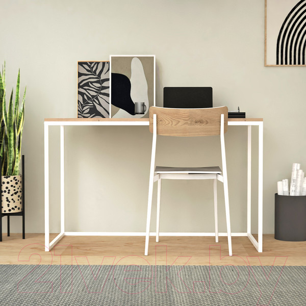 Изображение товара Письменный стол Crafto Вествуд Лофт 04 120x60x75 (белый/дуб)