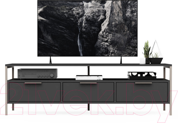 Изображение товара Тумба Crafto Фрида 09 154x40x47 (графит/латте)