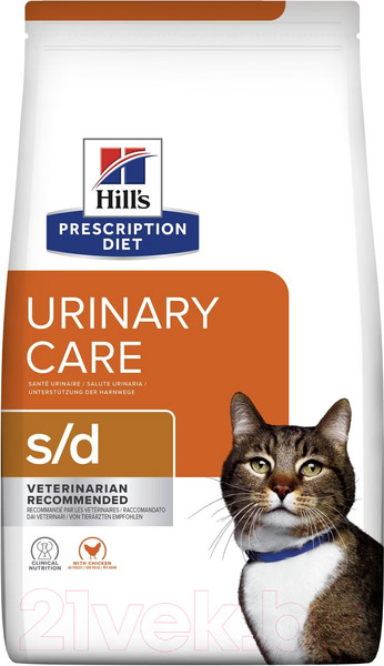 Изображение товара Сухой ветеринарный корм для кошек Hill's Prescription Diet Urinary Care s/d (3кг)