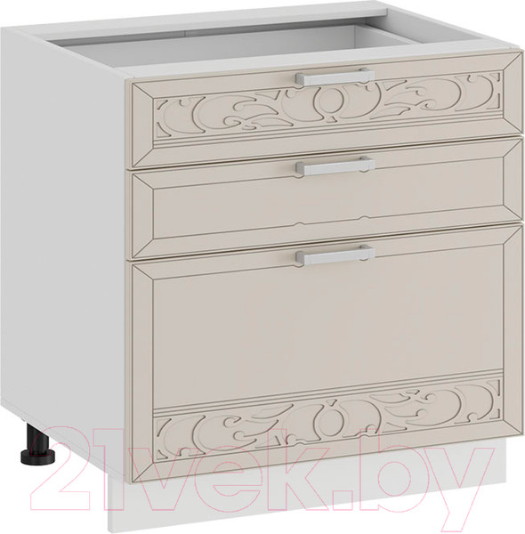 Изображение товара Шкаф-стол кухонный ТриЯ Долорес 1Н6Я3 (белый/крем)