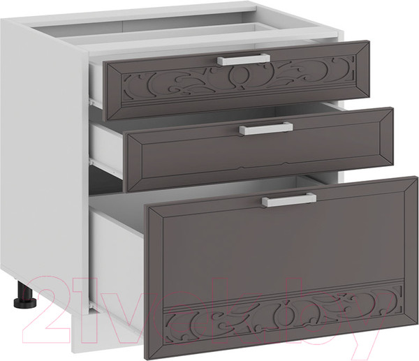 Изображение товара Шкаф-стол кухонный ТриЯ Долорес 1Н6Я3 (белый/муссон)