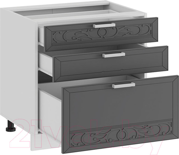Изображение товара Шкаф-стол кухонный ТриЯ Долорес 1Н6Я3 (белый/титан)