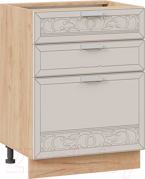 Изображение товара Шкаф-стол кухонный ТриЯ Долорес 1Н6Я3 (дуб крафт золотой/крем)