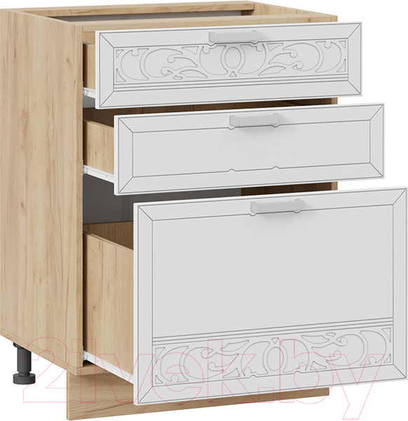 Изображение товара Шкаф-стол кухонный ТриЯ Долорес 1Н6Я3 (дуб крафт золотой/сноу)