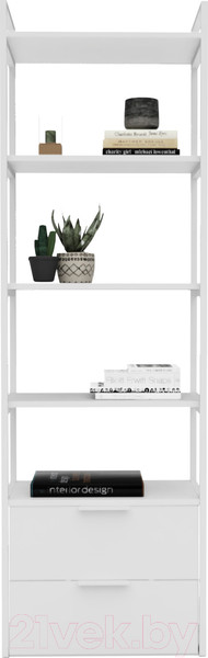 Изображение товара Стеллаж Crafto Квентин Мини Лофт 01 60x32x190 (белый)