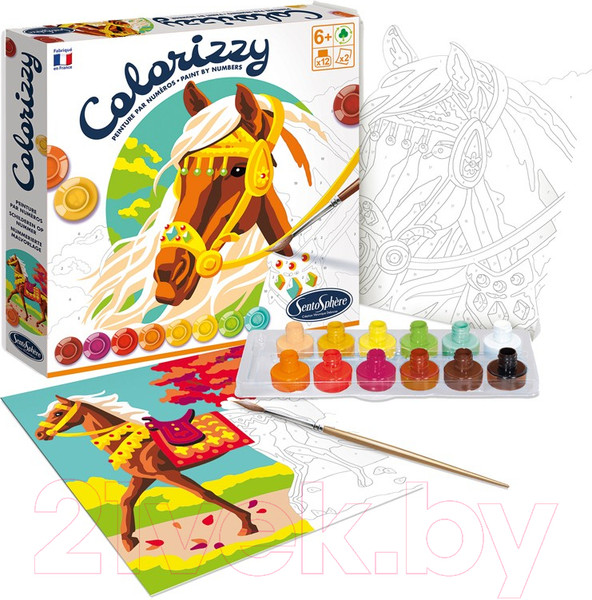 Изображение товара Картина по номерам SentoSphere Лошади / 4506