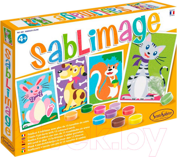 Изображение товара Набор для творчества SentoSphere Песочные картинки. Животные / 885