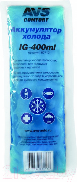 Изображение товара Аккумулятор холода AVS IG-400ml / 80710