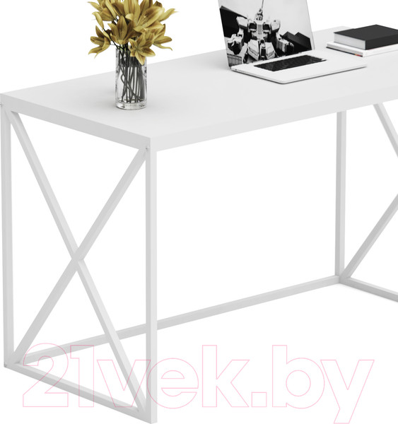Изображение товара Письменный стол Crafto Модерн Лофт 01 120x60x75 (белый)