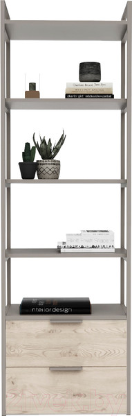 Изображение товара Стеллаж Crafto Квентин Мини Лофт 07 60x32x190 (латте/каштан)