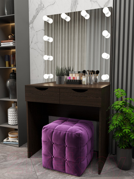 Изображение товара Туалетный столик с зеркалом Мир Мебели С подсветкой 15 ZW