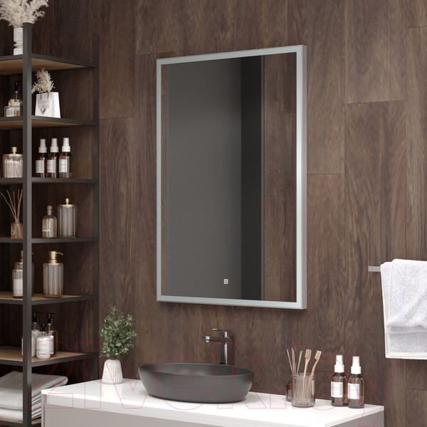 Изображение товара Зеркало Континент Frame Silver Led 70x100