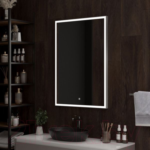 Изображение товара Зеркало Континент Frame Silver Led 70x100