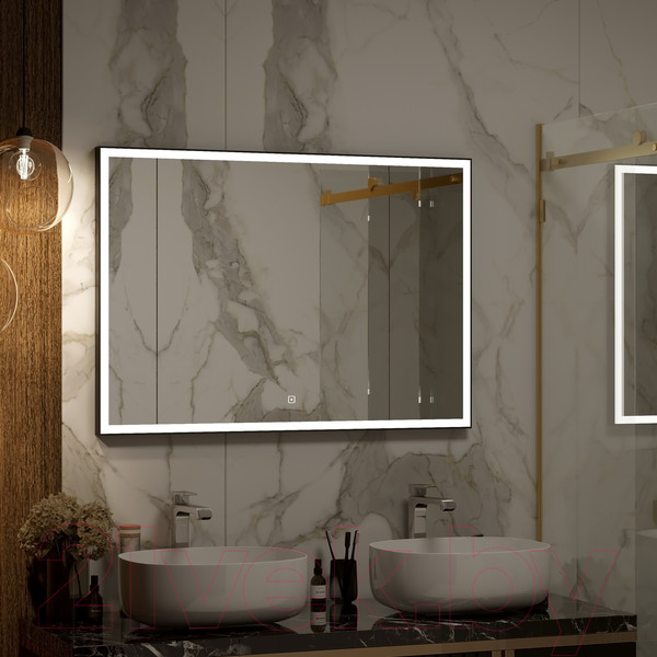Изображение товара Зеркало Континент Frame Black Led 100x70