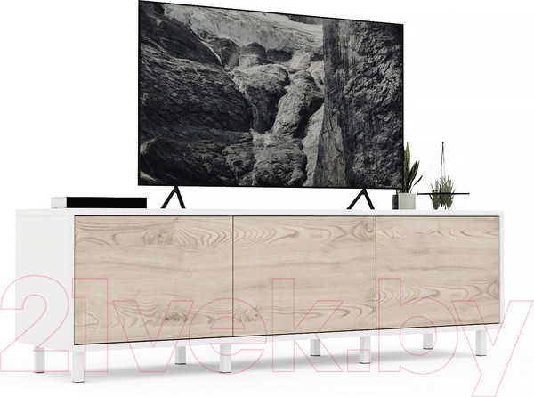 Изображение товара Тумба Crafto Анри 03 150x38x47 (белый/каштан)