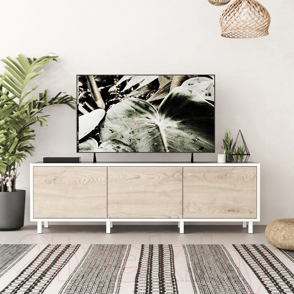 Изображение товара Тумба Crafto Анри 03 150x38x47 (белый/каштан)