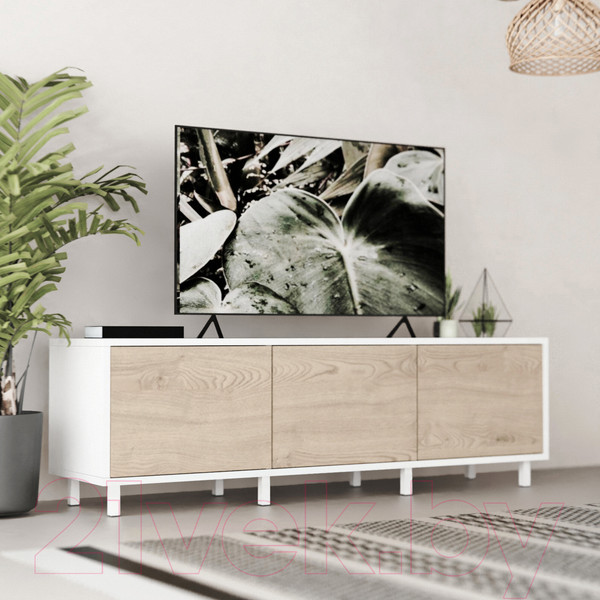 Изображение товара Тумба Crafto Анри 03 150x38x47 (белый/каштан)